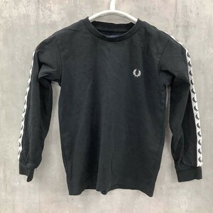 [D2743] フレッドペリー Tシャツ 長袖 キッズ ブラック系 4-5Y FRED PERRY / 小型便OK