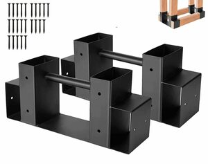 薪棚用金具 (黒/2個セット) ログラック 薪ストッカー 薪ログラック 簡単組立 暖炉 乾燥