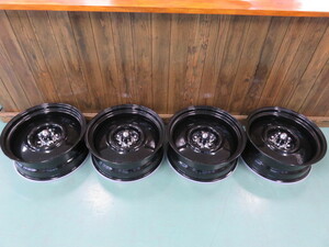  新品 US スムース スチール ラリーホイール 20X8 5H 4.75 120.65 4本 210 ベルエア エルカミーノ マリブ HODROD Detroit Steel wheels