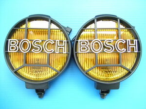 当時物 新品 BOSCH160 丸型 16cm フォグランプ H3バルブ 上付け装着 ボッシュ 旧車 丸形 レトロ ビンテージ イエローレンズ 高速有鉛 sub1