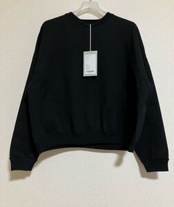 MARKAWARE マーカウェア 24SS ORGANIC COTTON HEAVY FLEECE HUGE SWEAT SHORT BLACK サイズ1 美品