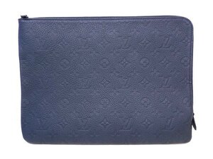 美品 ヴィトン ■ エテュイ ヴォワヤージュ M59479 トリヨンレザー ブラック クラッチバッグ ポーチ Louis Vuitton □7A