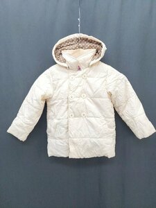 ◇ ◎ mikihouse ミキハウス ジップアップ 中綿 キッズ 子供服 長袖 ジャケット サイズ110 アイボリー系 レディース P