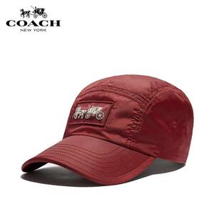 ◆新品タグ付き/正規品◆【COACH★93975-PX1】コーチ 百貨店商品♪ キャップ帽子 ダークカーディナル 定価17,600円 即決!!