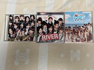 洗浄済み ３セット AKB48 RIVER CD＋DVD、神曲たち ２CD、ポニーテールとシュシュ (WU)