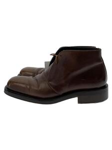 BARNEYS NEWYORK◆チャッカブーツ/UK6.5/ブラウン/レザー/701/イタリア製