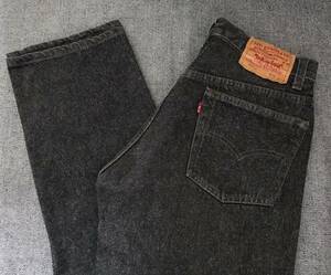 送料込み！90S米国製 LEVIS リーバイス501-5958 先染めブラック 裾ユニオンスペシャル！刻印555 W29インチ ヴィンテージ