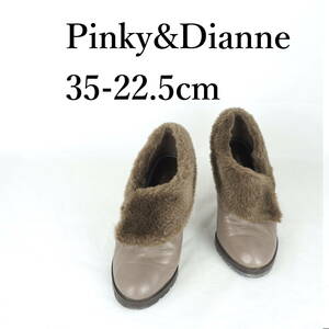 MK1603*Pinky&Dianne*ピンキー&ダイアン*レディースブーティ*35-22.5cm*チャコールグレー
