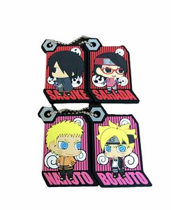 BORUTO ボルト NARUTO NEXT GENERATIONS うずまきボルト　ナルト　うちはサラダ　サスケ ラバーキーホルダー