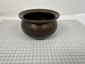 茶道具 建水 茶こぼし 銅 銅製 茶道 唐銅 煎茶道具 茶器 アンティーク レトロ 保管品 I-270