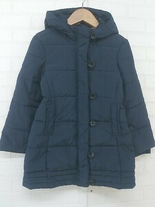 ◇ ◎ TOMMY HILFIGER キッズ 子供服 ジップアップ 長袖 フード付き 中綿 コート サイズ 110 ネイビー レディース P