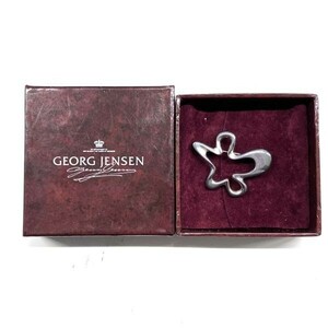 U004-W12-426◎GEORG JENSEN ジョージジェンセン ブローチ 321 スプラッシュ AG925 シルバーカラー 約17.9g 箱付き アクセサリー①