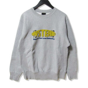 HYSTERIC GLAMOUR ヒステリックグラマー クルーネックスウェット 4CS-0232 グラフィックプリント コットン 日本製 グレー M 27106195