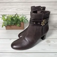 701【美品】TORT BURCH 本革 ブーツ サイドジップ 6 1/2 M