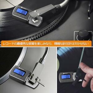 黒 Neoteck 針圧計 レコードプレーヤー用 デジタル LP スタイラスフォースメーター レコード 0.01ｇ 高精度 収納ケース付き 18ヶ月保証期間