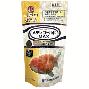 （まとめ買い）ニチドウ メディゴールドMAX 沈下性 220g 金魚用フード 〔×5〕