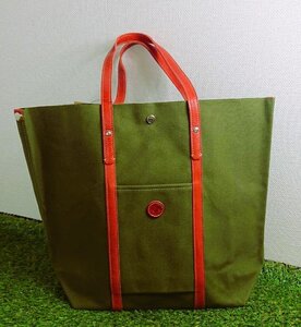 お買得！送料800円～木の庄帆布 セルヴィッチ トートバッグ Selvage TOTE BAG ターフグリーン 日本製 定価16,280税込/YA09-KG20-01STT-TGR