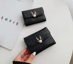 【新品】財布　折り財布　上品　ブラック　ウォレット　カード入れ　コンパクト
