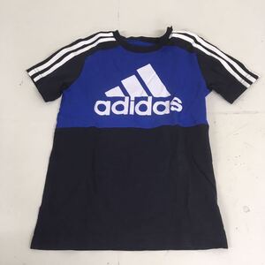 送料無料★adidas アディダス★半袖Tシャツ トップス★キッズ　子供　140 黒青#60717sNj70