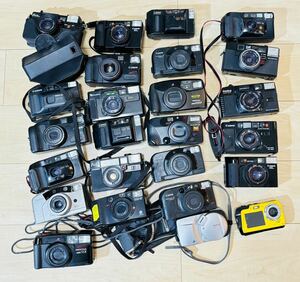 1円～ まとめ売り コンパクトカメラ 25台 Canon Autoboy、FUJIFILM、OLYMPUS、Konica等　カメラ まとめ　#63
