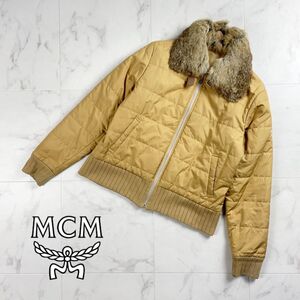 MCM ラビットファージャケット 中綿 レディース ベージュ サイズM*XC36