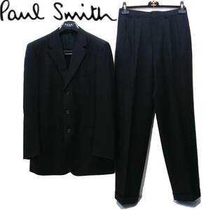 SALE 即決は送料無料 Paul Smith COLLECTION 三つ釦シングルスーツ黒 Lメンズ ウール3つボタンJK ブラック 3B ポールスミス コレクション