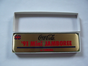 ☆Coca・Cola☆コカ・コーラ☆メタルプレート☆ミニ☆ジャンボリー☆’91 Mini JAMBOREE☆in TSUKUBA☆筑波サーキット☆150×40mm☆