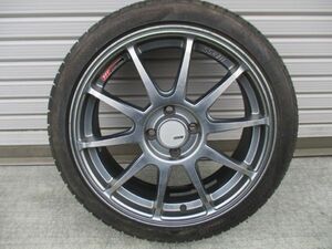 ★☆SSRIII GTV02 17×7J 4H/100 +50 ナンカン 195/45R17 85H 2020年製 1本 アルミホイールセット 送料込 T38960319☆★