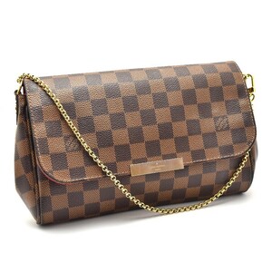 1円 ◇ 極美品 LOUIS VUITTON ルイヴィトン ショルダーバッグ フェイボリットPM N41276 ダミエ キャンバス◇E.Cee.s3-24