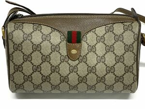 【G768】正規品 GUCCI グッチ オールドグッチ ショルダーバッグ シェリーライン GG柄 ヴィンテージ 本物保証 ミニバッグ