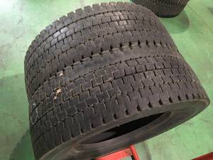 ｍ774-1-7 ☆245/70R19.5 ダンロップ SP001 中古スタッドレス2本セット! 引きずり使用に♪ ｋ80 ne