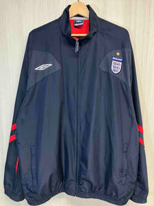 UMBRO サッカー イングランド代表 90s 00s ナイロン ジャケット アンブロ ジャージ ウィンドブレイカー ネイビー XXL メンズ ENGLAND