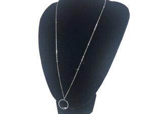 スワロフスキー　SWAROVSKI ラインストーン　リング　ネックレス　ペンダント　シルバーカラー　サイズ刻印62/実寸20号　YAS-9816