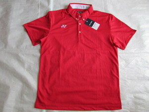 メンズ Oサイズ YONEX 半袖 ポロシャツ 未使用 タグ付き きれい ゲームシャツ ジャケット レッド系 ヨネックス テニス ゴルフ バド 5500円