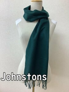 Johnstons of Elgin ジョンストンズオブエルガン カシミヤ100%マフラー ビリジアン