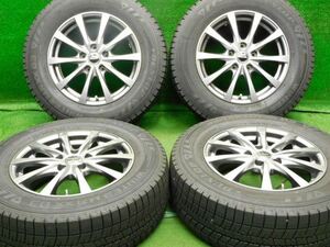 中古 ホイールタイヤ 4本 215/65R16 2020年製 9分山 エクシーダー E03 スタッドレス タイヤ ダンロップ ウインターマックス 03