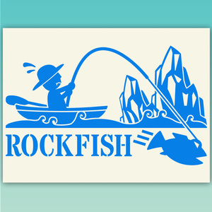 ROCKFISH　ロックフィッシュ　釣り　フィッシングステッカー 　517