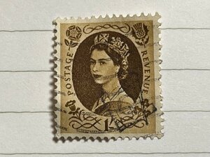 イギリス 切手 1シリング 1952~65年 クイーン エリザベス女王 フリーメーソン フリーメイソン 使用済