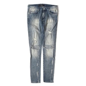 REPRESENT リプレゼント デストロイヤー加工 ストレッチ スキニー デニム パンツ KNEE DESTROYER DENIM SAND BLAST インディゴ 30