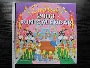 The Simpsons 2003 FAN CALENDAR by Matt Groening アニメ ザ・シンプソンズ カレンダー ミュージカルパロディ