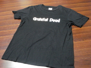 送料無料☆Grateful Deadロゴ半袖Tシャツ/グレイトフルデッド/メンズ/M/黒/ヒッピー/バンド