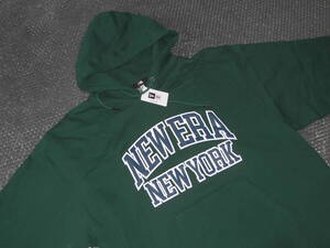 定価9350円 未使用 ニューエラ パーカー Lサイズ 大きめ 緑 グリーン NEW ERA OS PO HOODIE CL COLLAGE DGRN L　NEW YORK