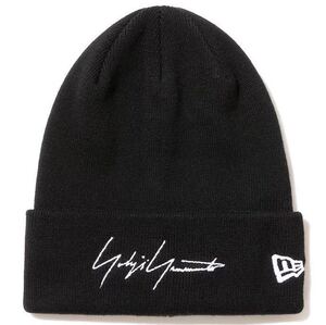 ヨウジヤマモト ニューエラ ニットキャップ ビーニー ブラック YOHJI YAMAMOTO POUR HOMME New Era NEWERA ニット帽 ロゴ 帽子 BEANIE