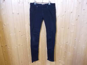 e1065◆UNIQLO JEANS ウルトラストレッチジーンズ◆ユニクロ ジーンズ レディース サイズ27cm ブラック ブラックデニム スキニー 6K