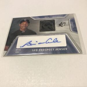 Brian Cole 2001 UD SPX RC auto Jersey