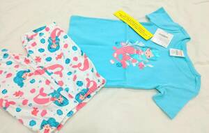 新品 ジンボリー Gymboree 半袖 マーメイド パジャマ 18M-24m ( 80-90 80くらい 90cm )