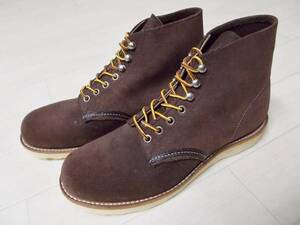 ◆US 8.5D RED WING レッドウィング スウェード ワークブーツ 8164 USA アメリカ製 アイリッシュセッター CLASSIC WORK ROUND TOE 送料無料