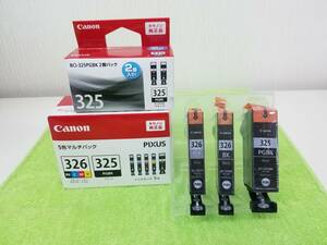 01. 純正インク★CANON BCI-326＋325 5色マルチパック と BCI-325PGBK 2個パック と バラ3個★計10個