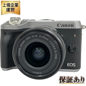 Canon EOS M6 ミラーレス カメラ EF-M 55-200mm 15-45mm レンズ ダブルズームキット キヤノン 中古 良好 O9583927