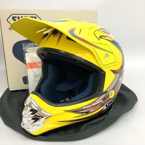 SHOEI VFX-R HAMBLIN オフロードヘルメット 外装美品 モトクロス スポーツ レーシング Lサイズ イエロー ショウエイ バイク用品 N19059H●